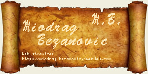 Miodrag Bežanović vizit kartica